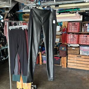 Athleta Delaney Shine Tights Faux leather